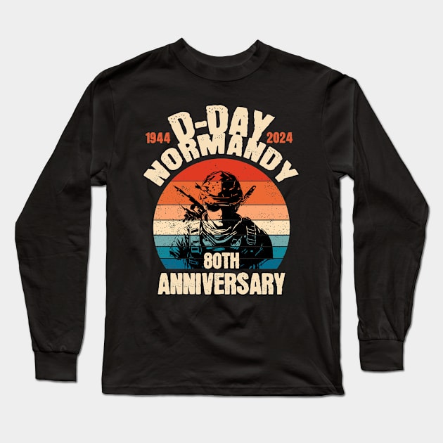 D-Day 80th Anniversary Normandy Long Sleeve T-Shirt by Point Shop